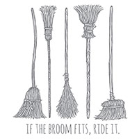 If the Broom Fits Wood-Mount Stamp by Stampin' Up!