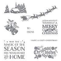Cozy Christmas Wood-Mount Stamp Set by Stampin' Up!