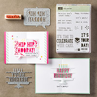 Party with Cake Wood-Mount Bundle by Stampin' Up!