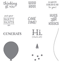 Party Pants Clear-Mount Stamp Set