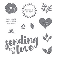 Lots Of Love Wood-Mount Stamp Set