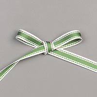Garden Green 3/8" (1 cm) Double-Stitched Ribbon