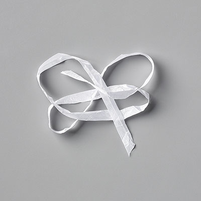 Whisper White 1/4" (6.4 mm) Crinkled Seam Binding Ribbon