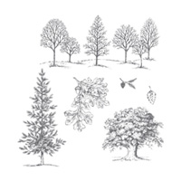 Lovely As a Tree Clear-Mount Stamp Set