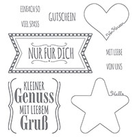Mit Liebe Geschenkt Clear-Mount Stamp Set (German)
