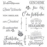 Fröhliche Weihnachten Photopolymer Stamp Set (German)