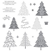Sapins d'antan Photopolymer Stamp Set (French)