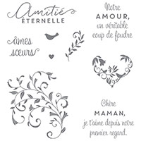 Coup de foudre Clear-Mount Stamp Set (French)