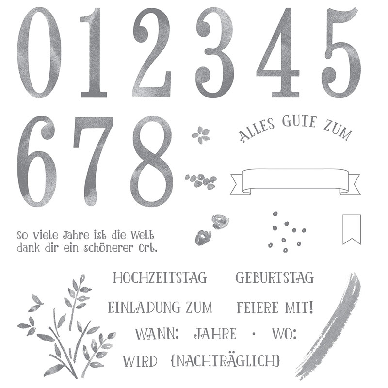 So Viele Jahre Photopolymer Stamp Set (German)