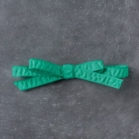 Emerald Envy 3/8" (1 Cm) Ruched Ribbon