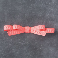 Flirty Flamingo 3/8" (1 cm) Ruched Ribbon