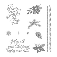 Peace This Christmas Wood-Mount Stamp Set