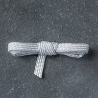Smoky Slate  1/8" (3.2 Mm) Stitched Ribbon