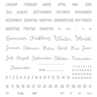Project Life Rund ums Datum Photopolymer Stamp Set (German)