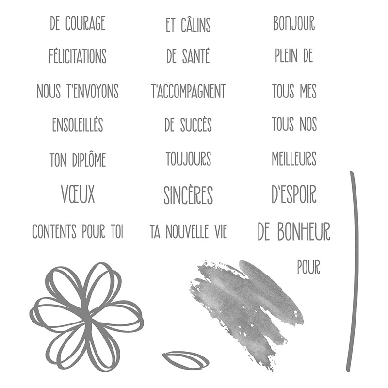 Souhaits Et Vœux Photopolymer Stamp Set (French) by Stampin' Up!