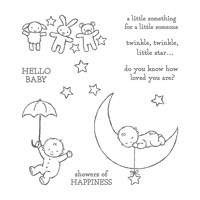 Moon Baby Clear-Mount Stamp Set