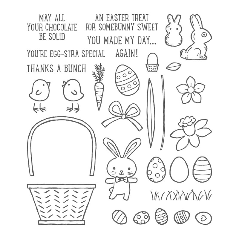 Basket Bunch Photopolymer Stamp Set