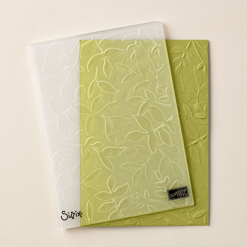 Layered Leaves Dynamic Textured Impressions Embossing Folder
