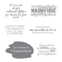 Quelques mots seulement Clear-Mount Stamp Set (French)