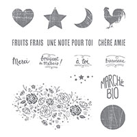 Du marché bio Clear-Mount Stamp Set (French)
