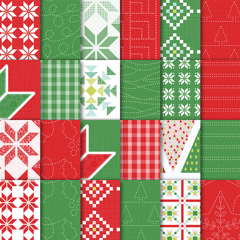 Quilted Christmas 6" x 6" (15.2 x 15.2 cm) Designer Series Paper