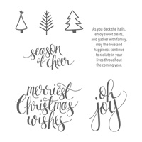 Watercolor Christmas Clear-Mount Stamp Set