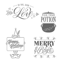 Set de timbres Clear-Mount Festive Phrases