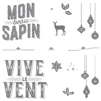 Cantiques de Noël Clear-Mount Stamp Set (French)