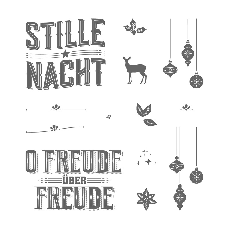 Wie ein Weihnachtslied Clear-Mount Stamp Set (German)