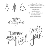 Noël au pinceau Clear-Mount Stamp Set (French)