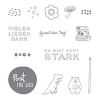 Dies & das Clear-Mount Stamp Set (German)