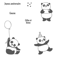 Pandas festifs Clear-Mount Stamp Set (French)